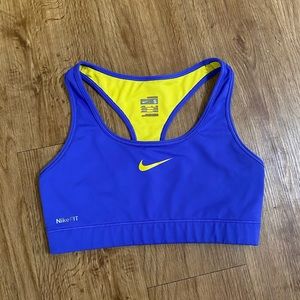 Nike Purple and Yellow Sportsbra